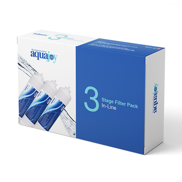 Aquajoy water purifier filter, In-Line model, pack of 3